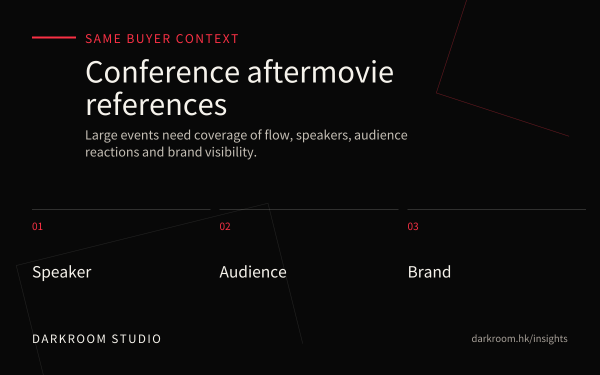 Conference aftermovie production reference visual