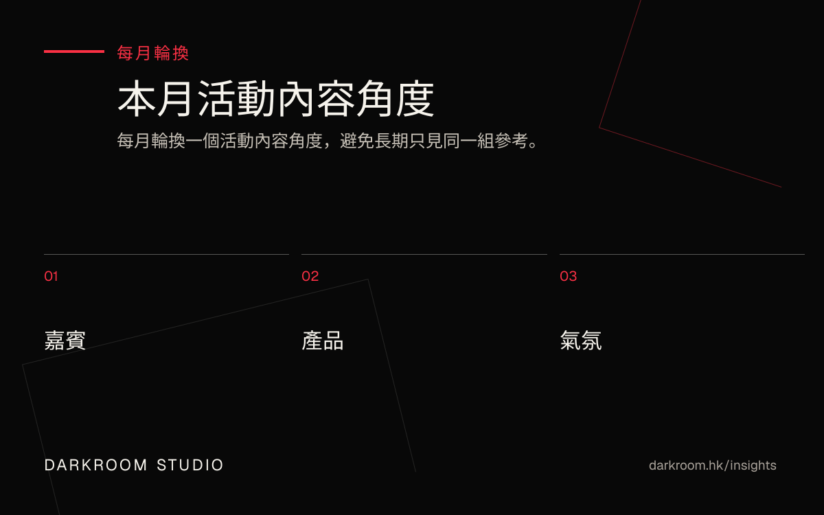 本月活動影片內容角度參考圖