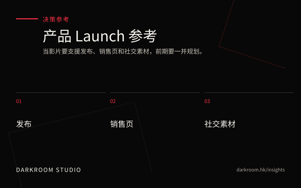 产品 launch 影片制作参考图
