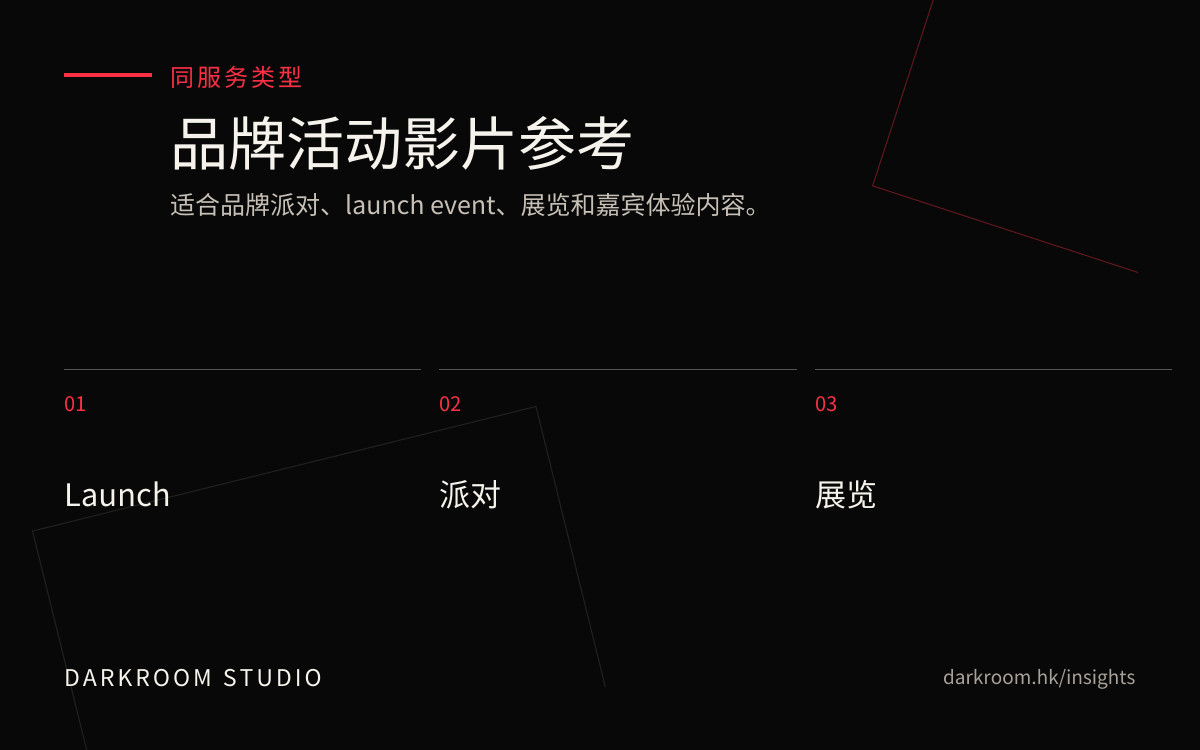 品牌活动影片制作参考图