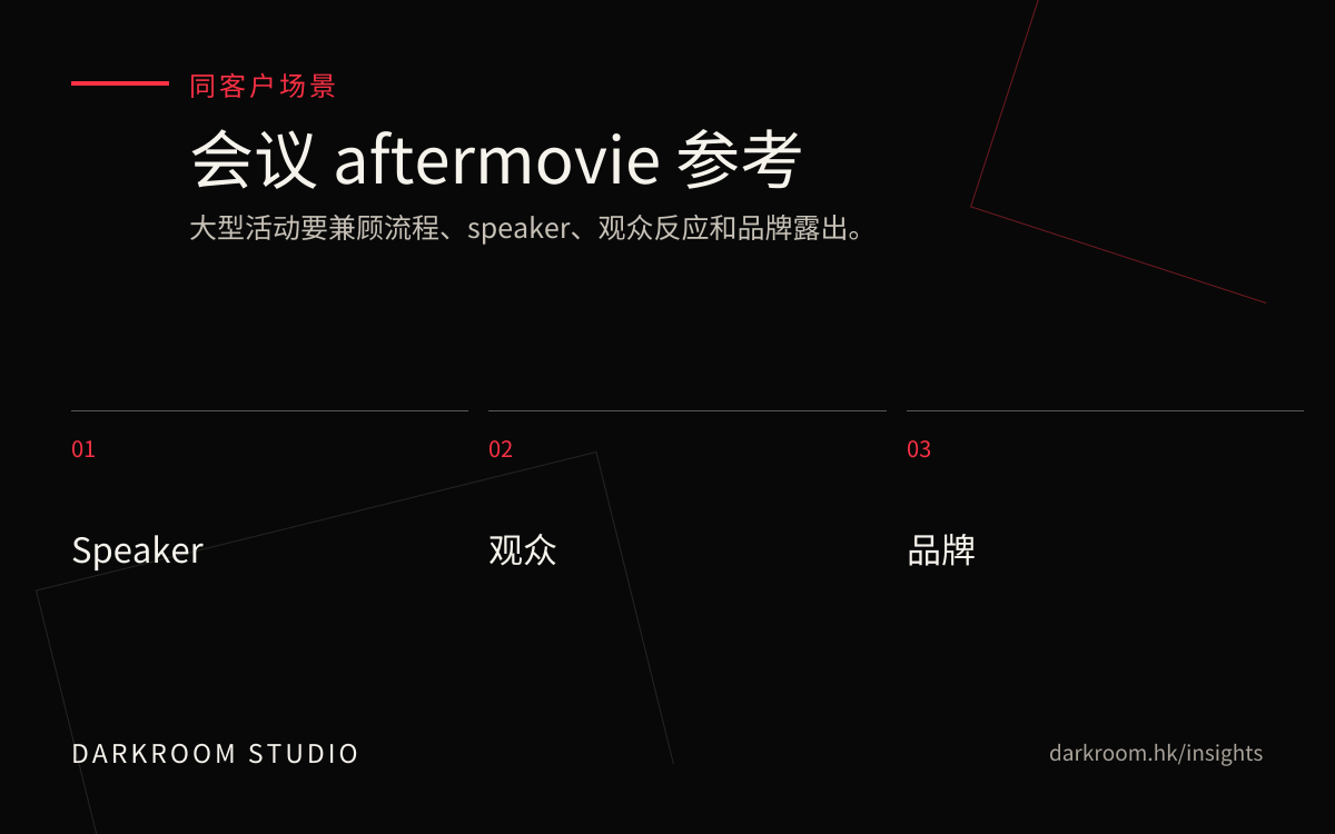 会议 aftermovie 影片制作参考图