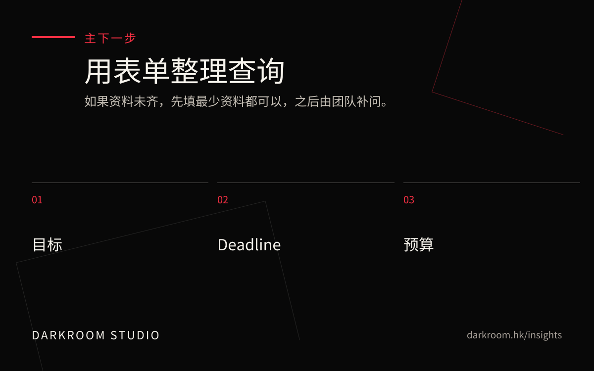 影片 brief 查询表单参考图
