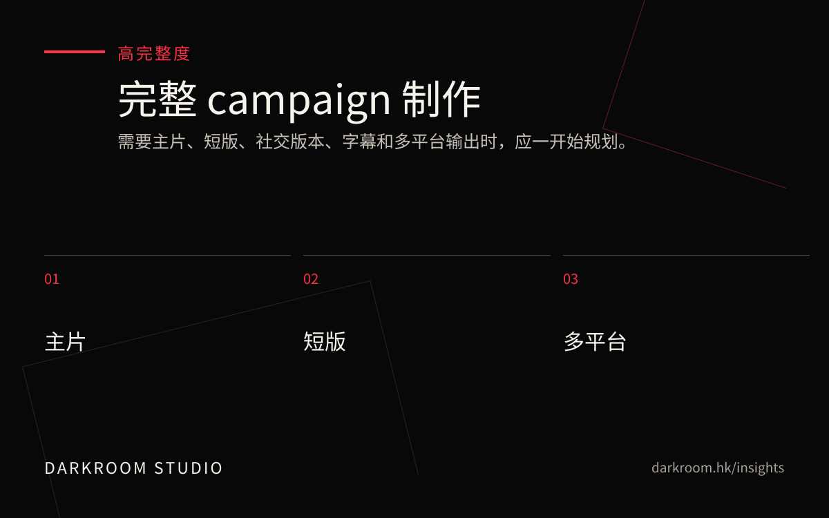 完整 campaign 影片制作参考图